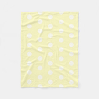 Yellow Poka Dots Fleece Blanket