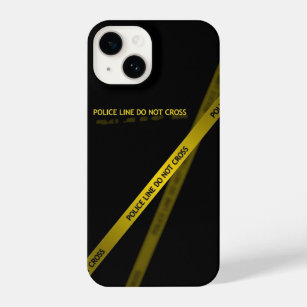 yellow police line black iPhone 14 case
