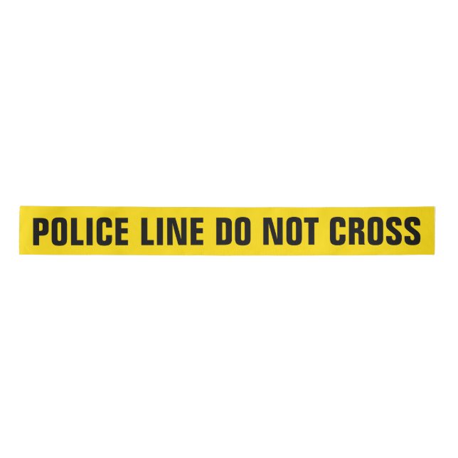 Yellow 'POLICE LINE' Satin Ribbon (Front)