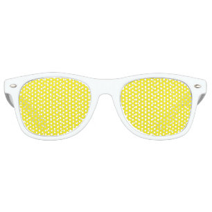 Yellow Polka Dot Design Retro Sunglasses