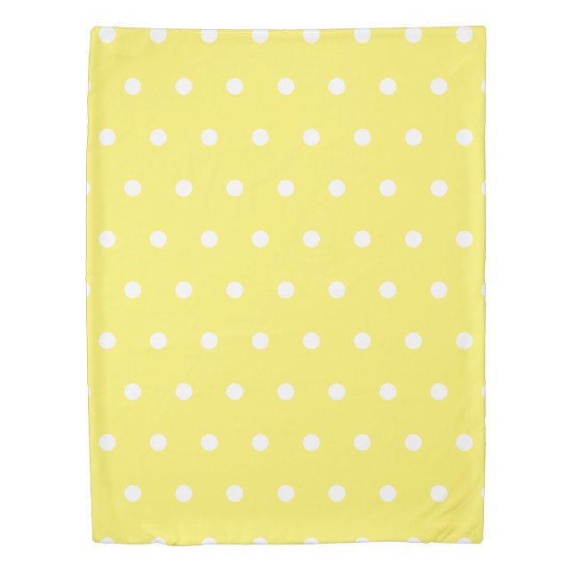 Yellow Polka Dot Duvet Cover (Front)