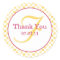 Yellow Polka Dot Monogram Wedding Sticker