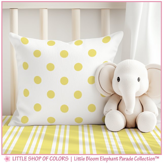 Yellow Polka Dot Nursery Throw Pillow (Creator Uploaded)