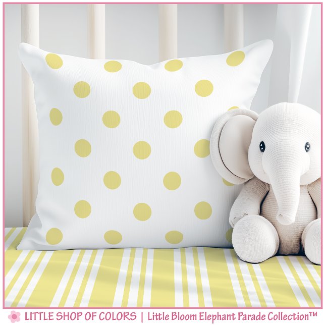 Yellow Polka Dot Nursery Throw Pillow (Creator Uploaded)