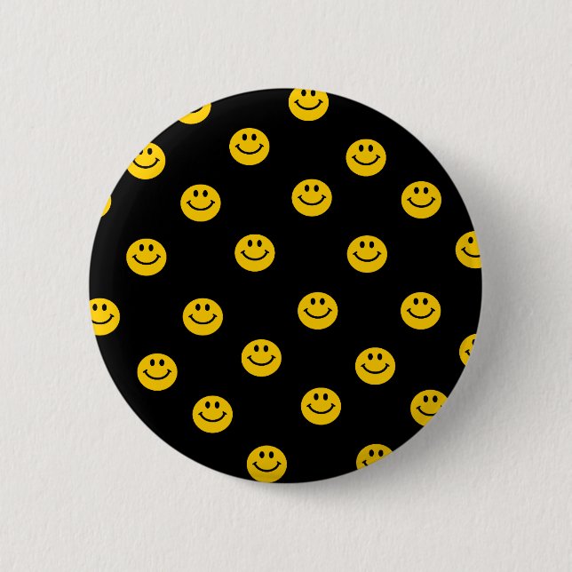 Yellow Polka Dot Pattern 2 Inch Round Button (Front)