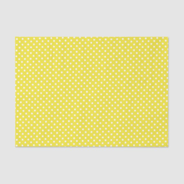 Yellow Polka Dot Pattern Tissue Paper (Front)