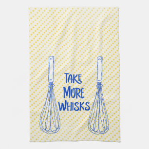 Yellow Polka Dot: Take More Whisks Kitchen Towel