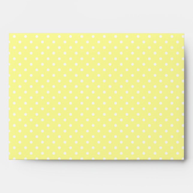 Yellow Polka Dots A7 Envelope (Front)