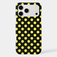 Yellow polka dots on black backgound