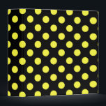 Yellow polka dots on black backgound binder<br><div class="desc">Yellow polka dots on black backgound</div>