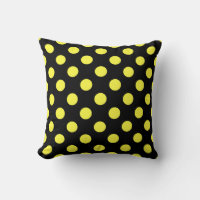 Yellow polka dots on black backgound