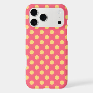 Yellow polka dots on coral