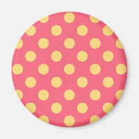 Yellow polka dots on coral