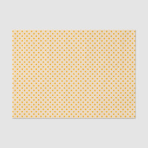 Yellow Polka Dots On Cream Tissue Paper