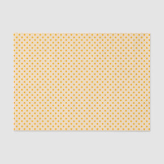 Yellow Polka Dots On Cream Tissue Paper