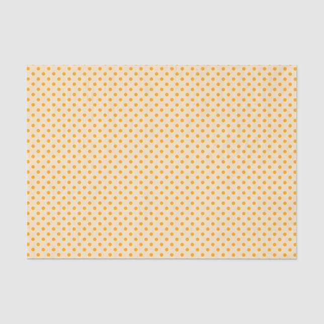 Yellow Polka Dots On Cream Tissue Paper (Front)