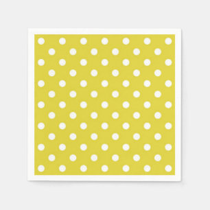 Yellow Polka Dots Pattern Dot Pattern Illustrator Napkin