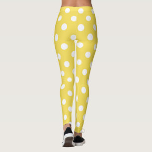 Yellow Polka Dots Pattern Leggings