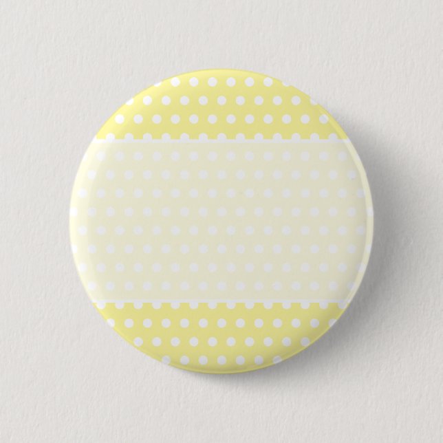 Yellow polka dots pattern. Spotty. 2 Inch Round Button (Front)