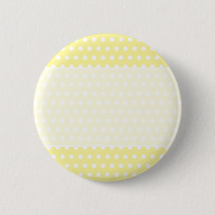 Yellow polka dots pattern. Spotty. 2 Inch Round Button