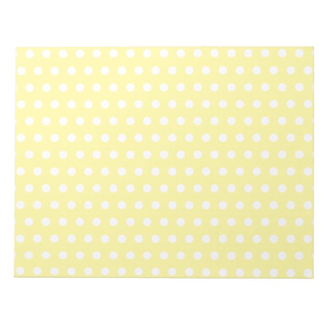 Yellow polka dots pattern. Spotty. Notepad (Front)