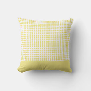 Yellow Polka Dots Pattern Throw Pillow