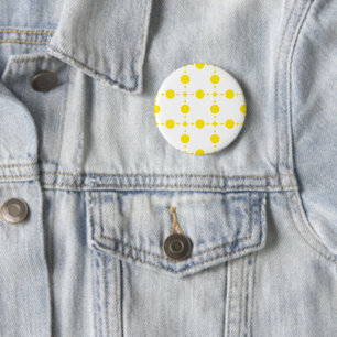Yellow Polka Dots, Polka Dot Pattern, Dots, Dotted 2 Inch Round Button