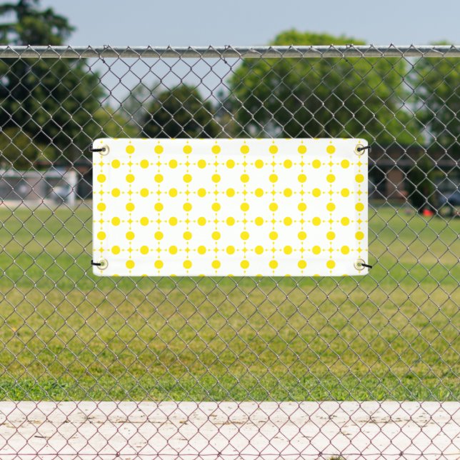 Yellow Polka Dots, Polka Dot Pattern, Dots, Dotted Banner (Insitu)