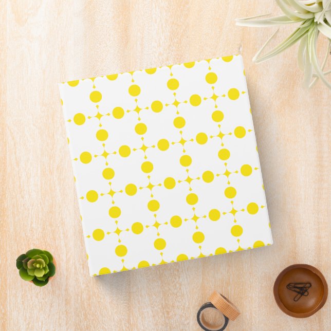 Yellow Polka Dots, Polka Dot Pattern, Dots, Dotted Binder (In Situ)