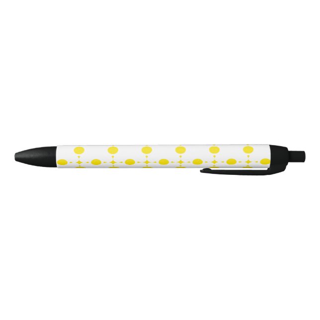 Yellow Polka Dots, Polka Dot Pattern, Dots, Dotted Black Ink Pen (Bottom)