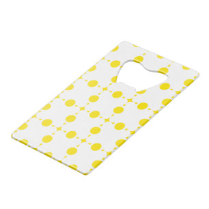 Yellow Polka Dots, Polka Dot Pattern, Dots, Dotted Credit Card Bottle Opener