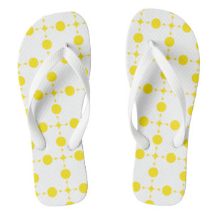 Yellow Polka Dots, Polka Dot Pattern, Dots, Dotted Flip Flops