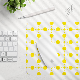 Yellow Polka Dots, Polka Dot Pattern, Dots, Dotted Mouse Pad