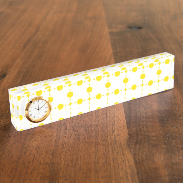Yellow Polka Dots, Polka Dot Pattern, Dots, Dotted Nameplate (Side)