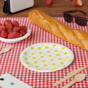 Yellow Polka Dots, Polka Dot Pattern, Dots, Dotted Paper Plate