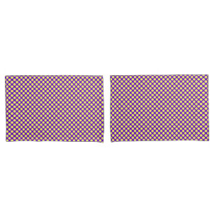 Yellow Polka Dots With Purple Background Pillowcase