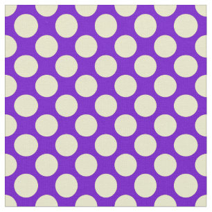 Yellow Polka Dots with Purple Background STaylor Fabric