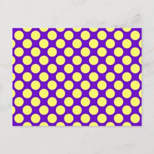 Yellow Polka Dots With Purple Background STaylor Postcard