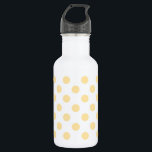 Yellow polkadots 532 ml water bottle<br><div class="desc">Yellow polkadots on white background</div>
