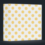 Yellow polkadots binder<br><div class="desc">Yellow polkadots on white background</div>