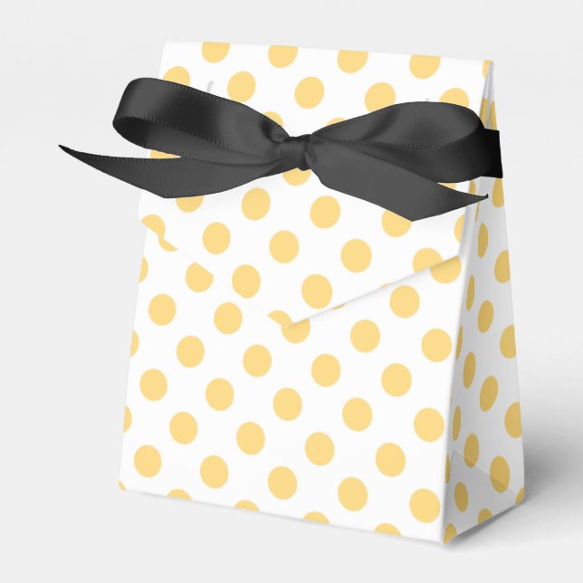 Yellow polkadots favor box (Front Side)