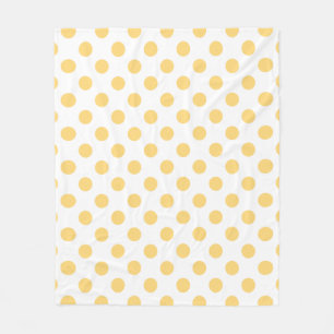 Yellow polkadots fleece blanket