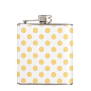 Yellow polkadots hip flask