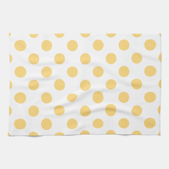 Yellow polkadots kitchen towel (Horizontal)