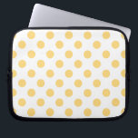 Yellow polkadots laptop sleeve<br><div class="desc">Yellow polkadots on white background</div>