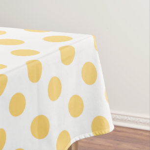 Yellow polkadots tablecloth