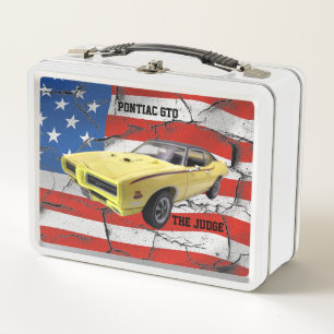 yellow Pontiac GTO - the Judge Metal Lunch Box