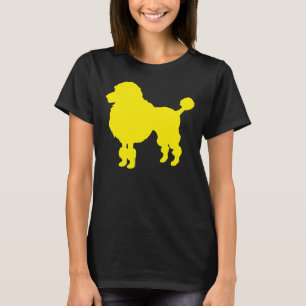 Yellow Poodle Dog Silhouette T-Shirt