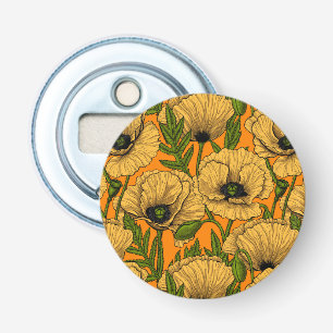 Yellow poppies bottle opener