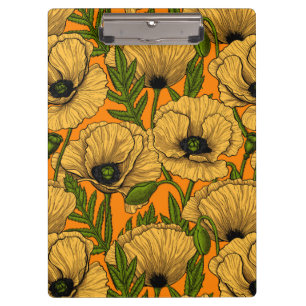 Yellow poppies clipboard